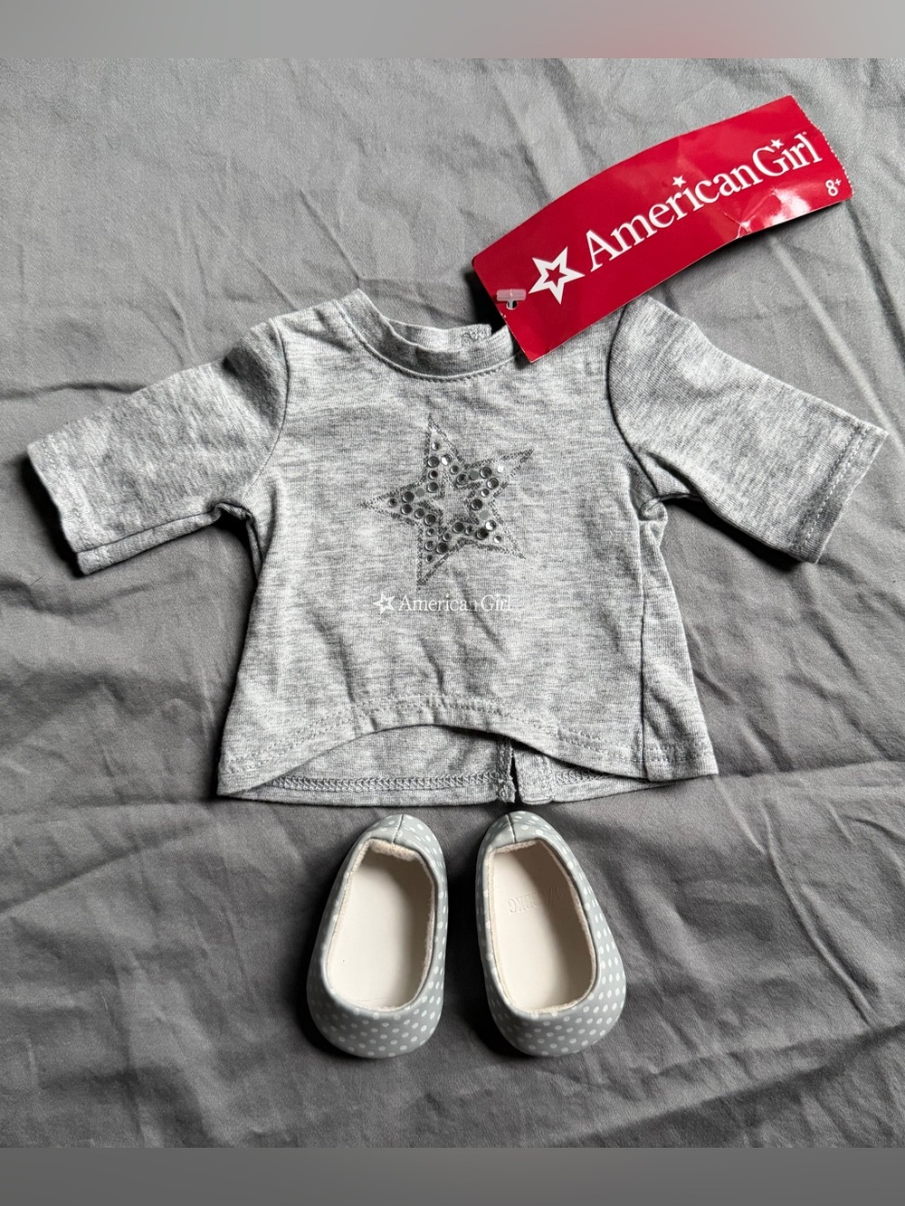 American Girl Shimmer Star Tee and Flats for 18-inch Dolls
